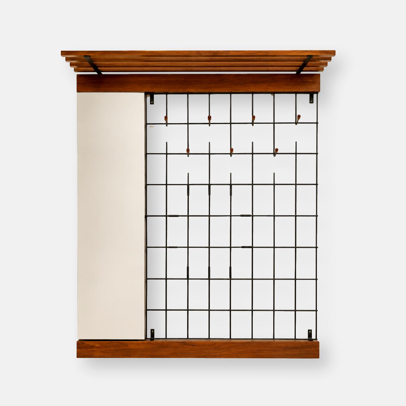 Grand vestiaire mural Mid Century