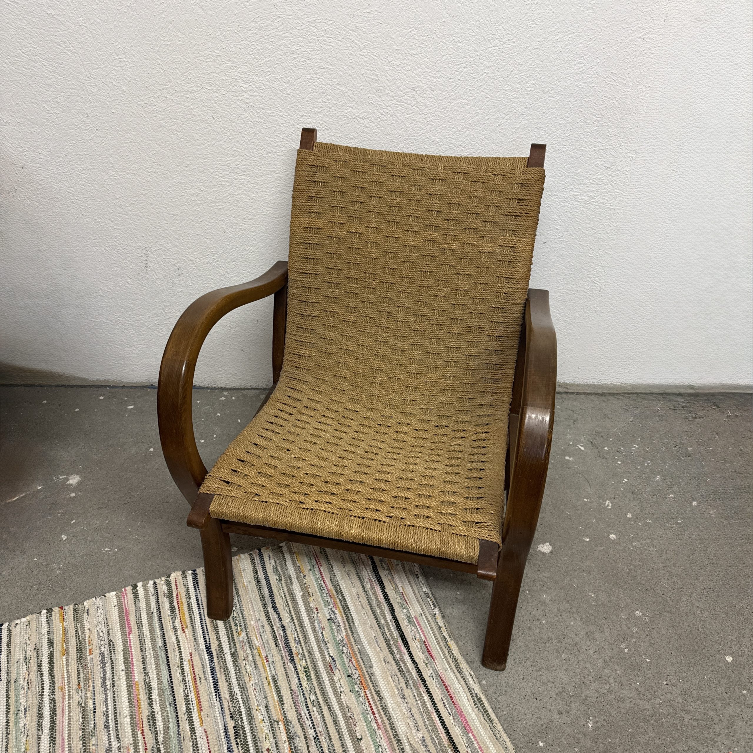 Fauteuil vintage en bois des années 60/70 – Bild 2