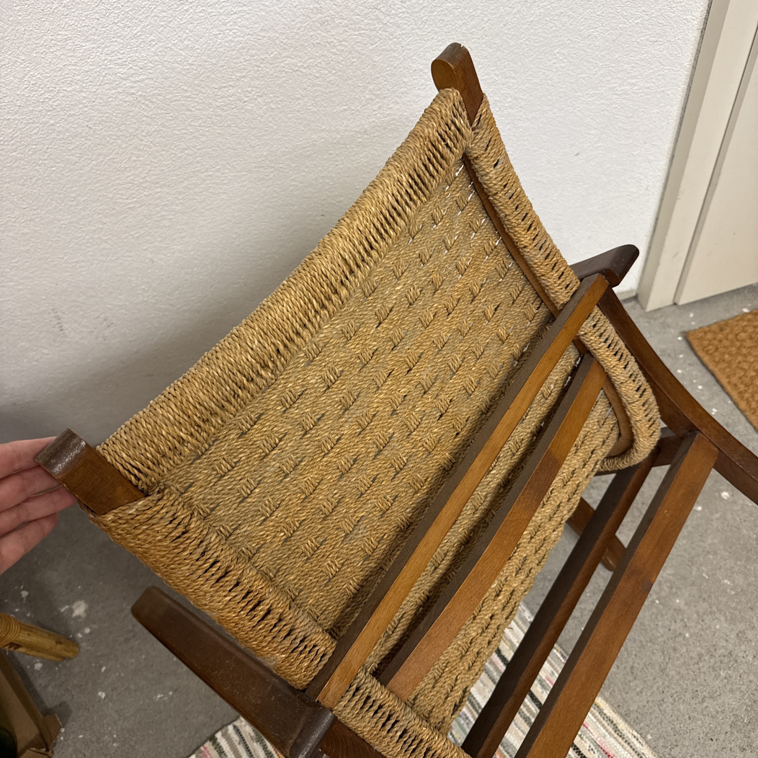 Fauteuil vintage en bois des années 60/70 – Bild 5