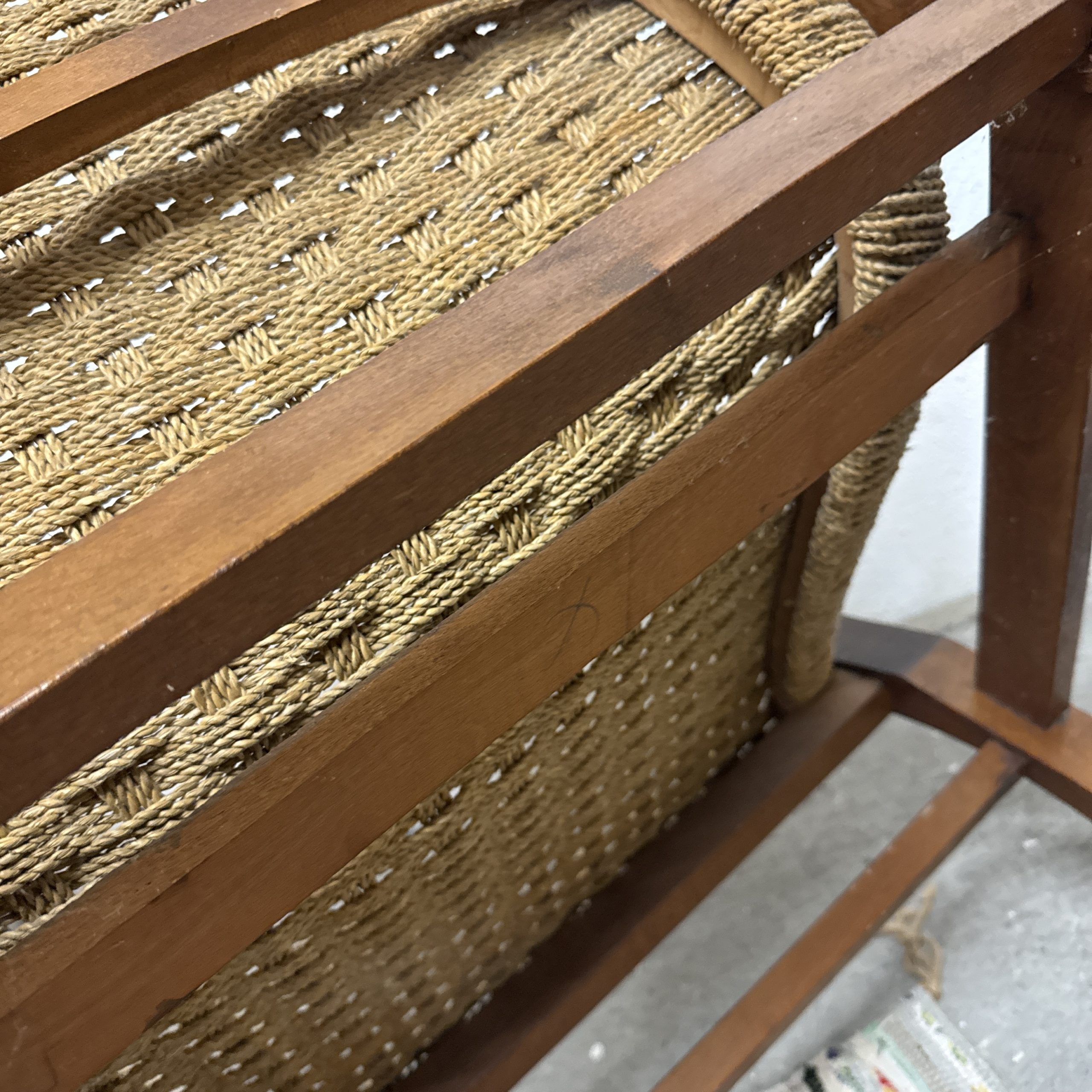 Fauteuil vintage en bois des années 60/70 – Bild 6
