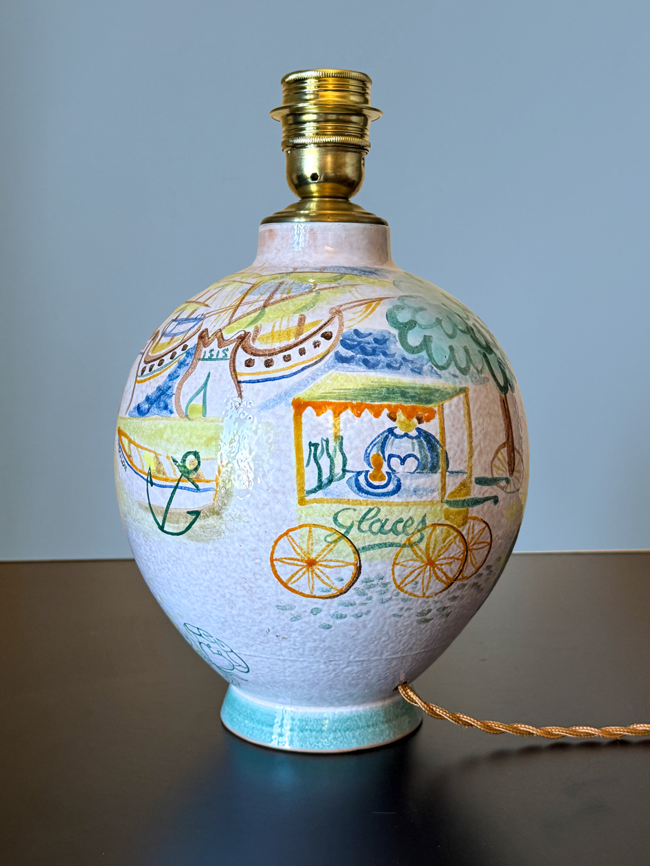 Pied de lampe en céramique, atelier d’art Menelika – Image 4