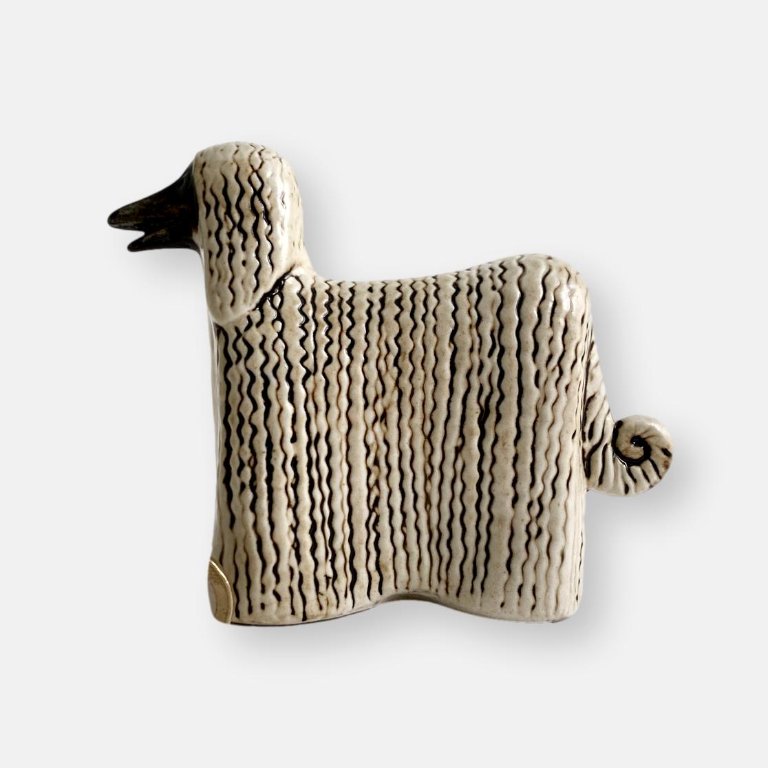 Chien lévrier afghan en céramique par Lisa Larson pour Gustavsberg