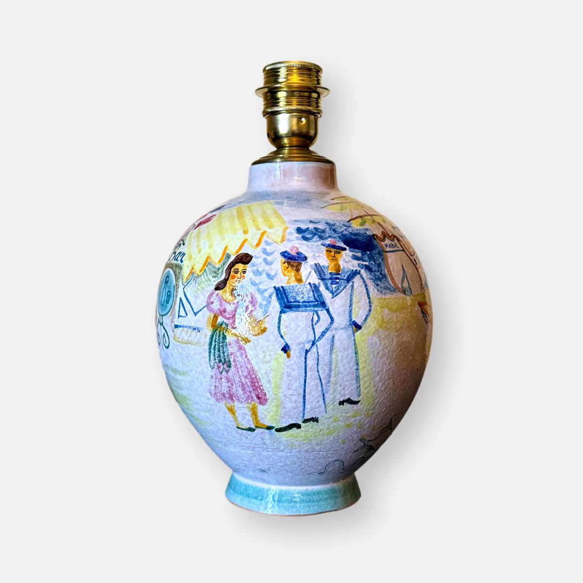 Pied de lampe en céramique, atelier d’art Menelika