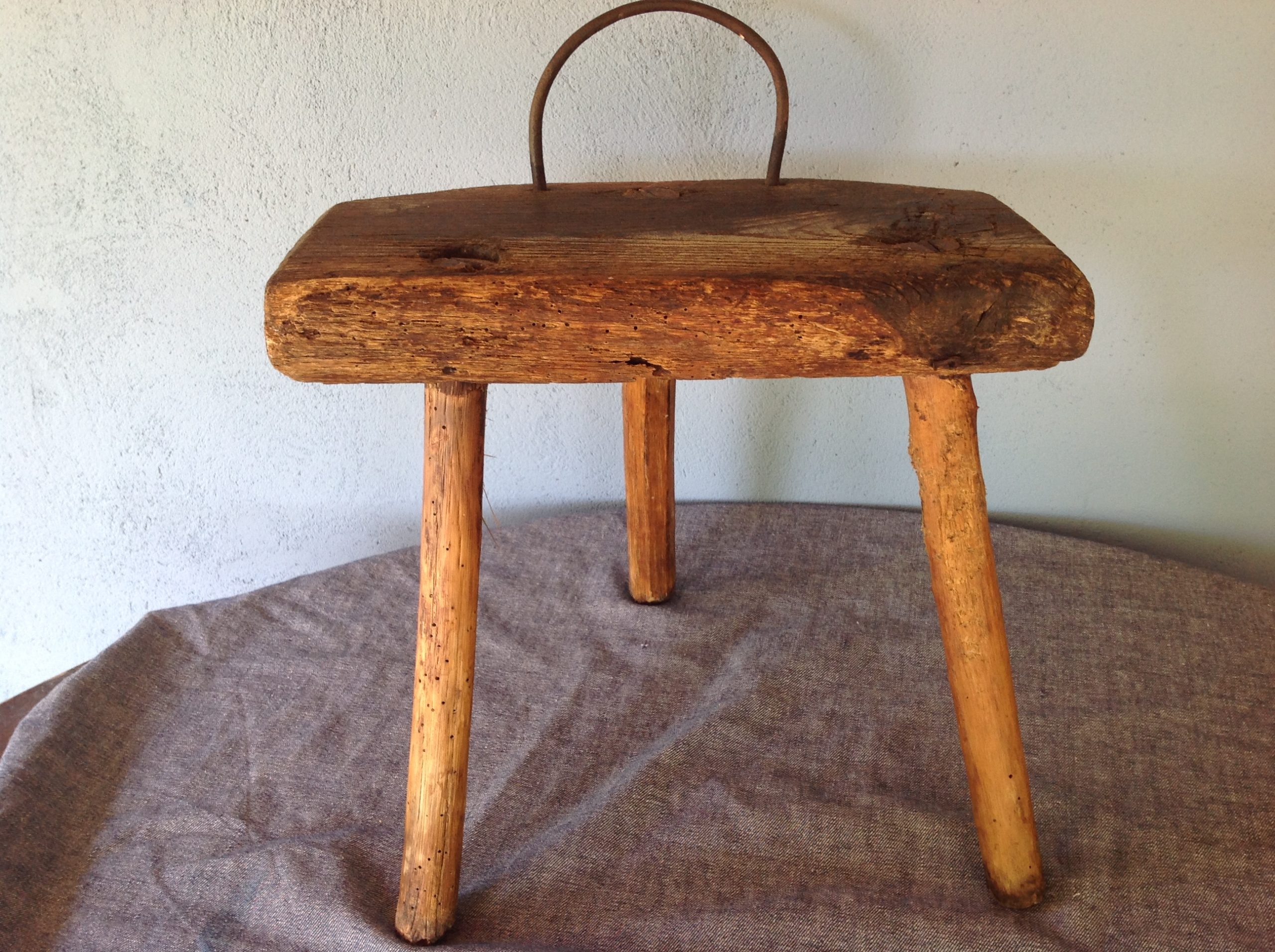 Tabouret vintage brutaliste – Bild 2