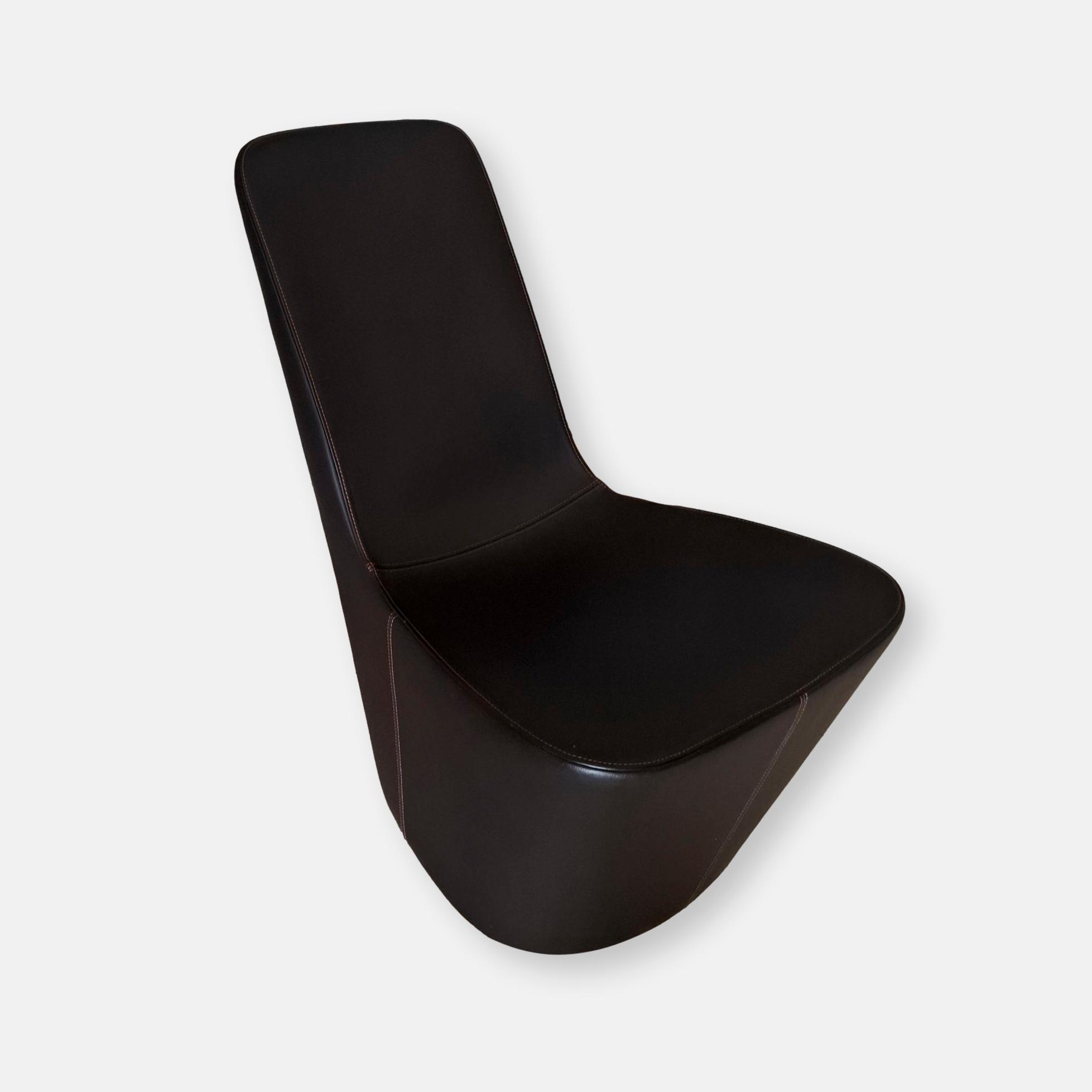 Fauteuil cuir Jasper Morrison pour Vitra