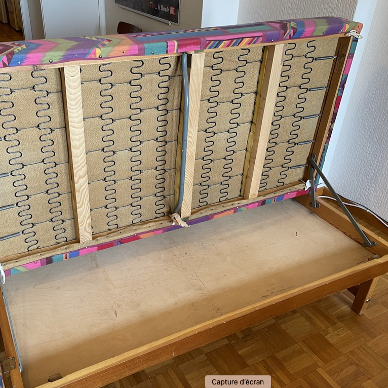 Ensemble daybed et table de chevet en teck – Image 11