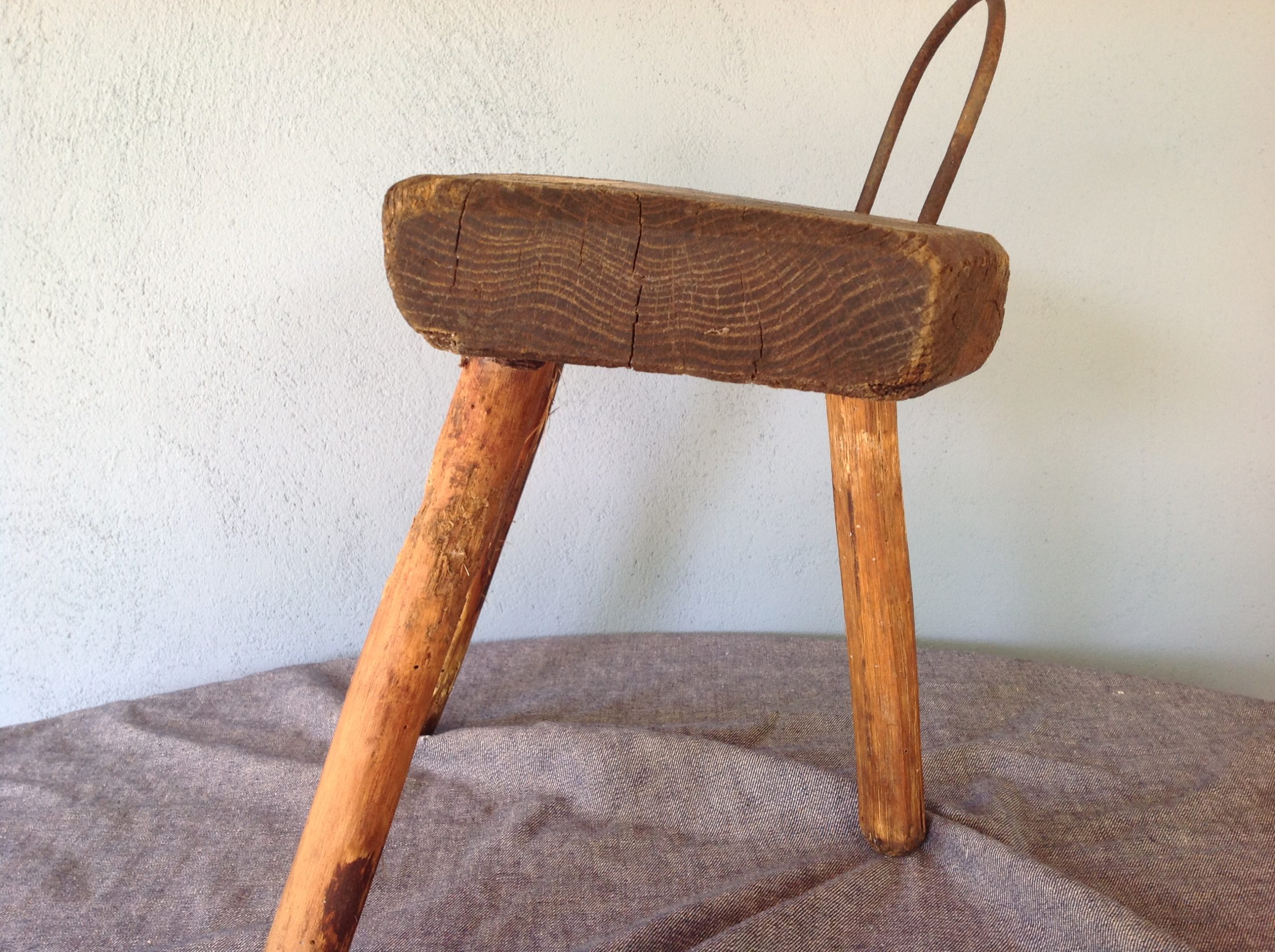 Tabouret vintage brutaliste – Bild 3