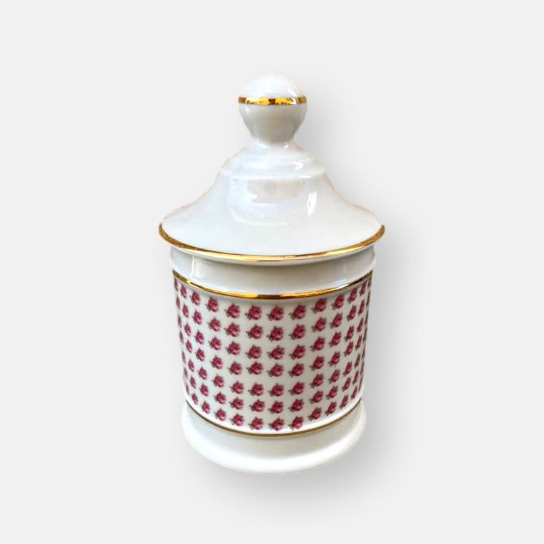 Pot en porcelaine Limoges fleuri