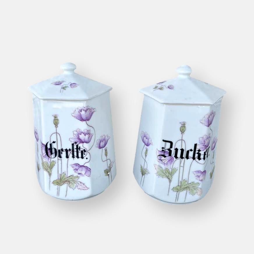 Lot de 2 pots à épices en céramique