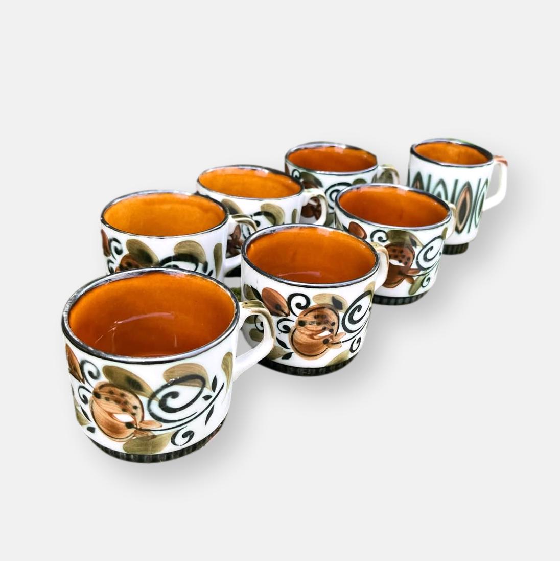 Lot de 7 tasses Boch collection "Argenteuil"