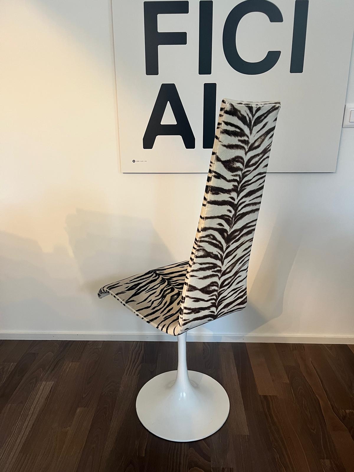 Chaise vintage Maurice Burke zebrée – Image 8