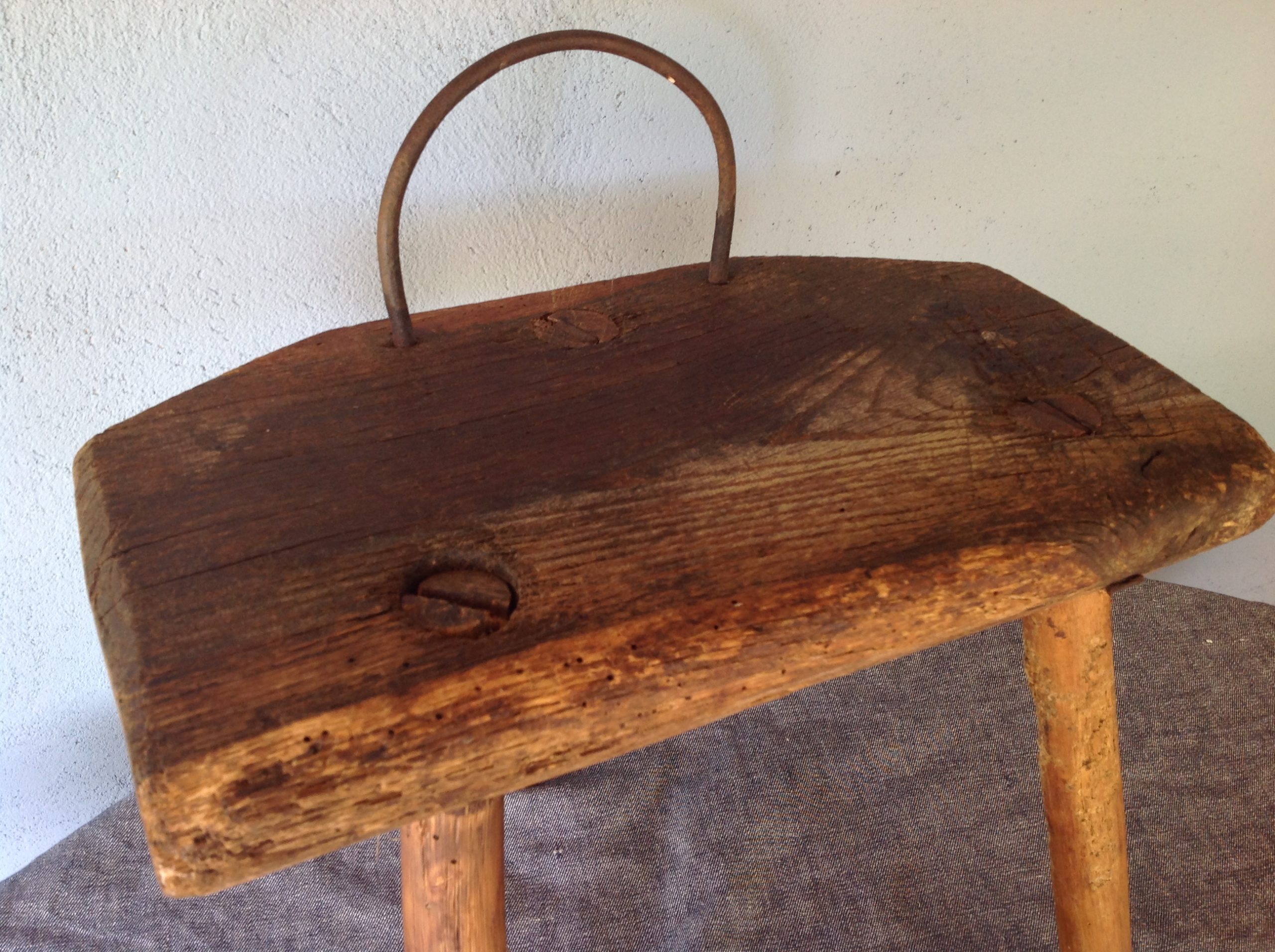 Tabouret vintage brutaliste – Bild 5