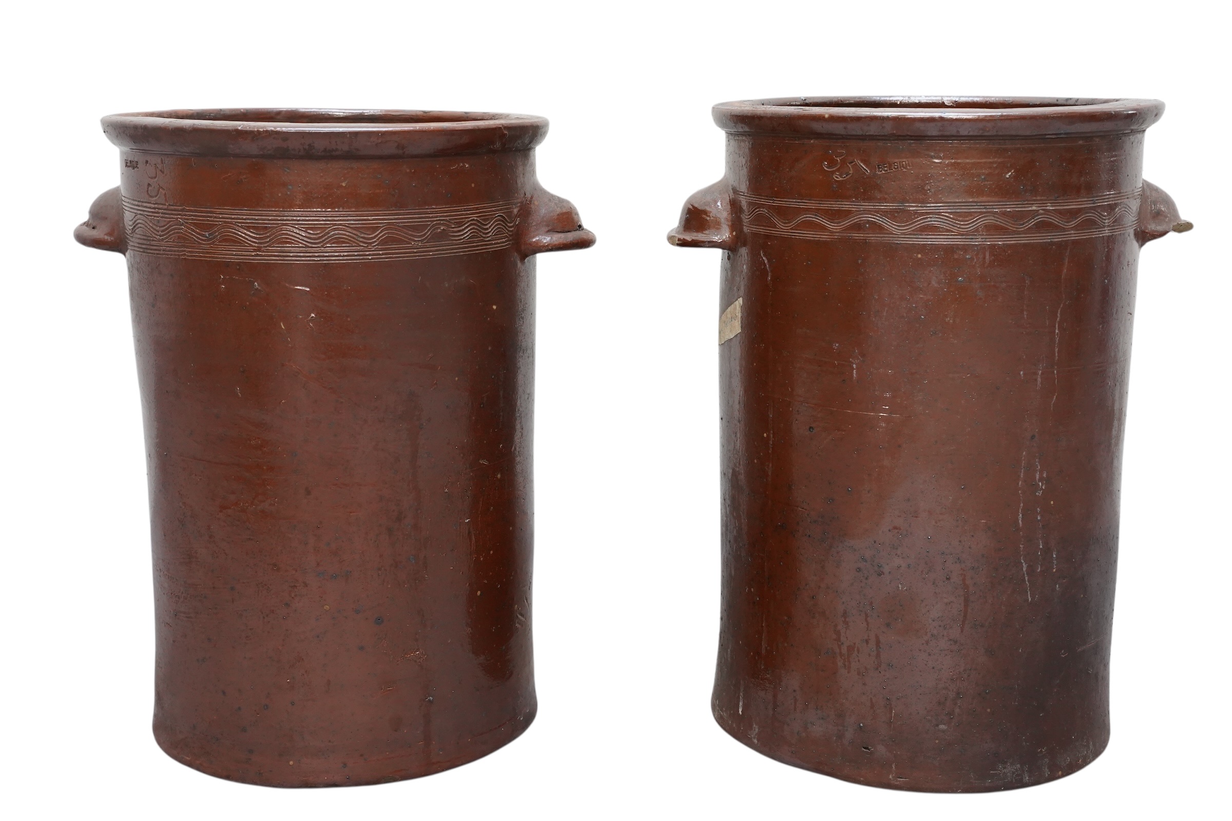 Paire de grands pots en grès vernissé de 35 L – Bild 4