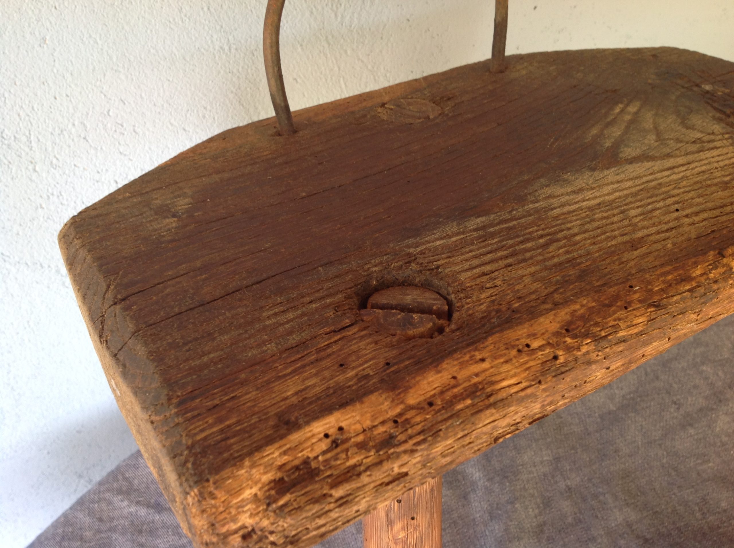 Tabouret vintage brutaliste – Bild 8