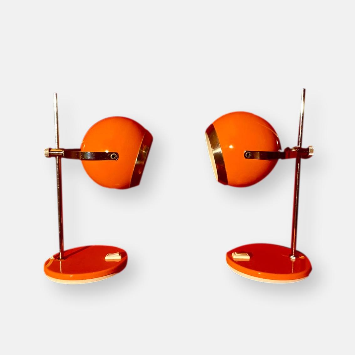 Paire de lampes Eye-Ball, "Aluminor", 1970