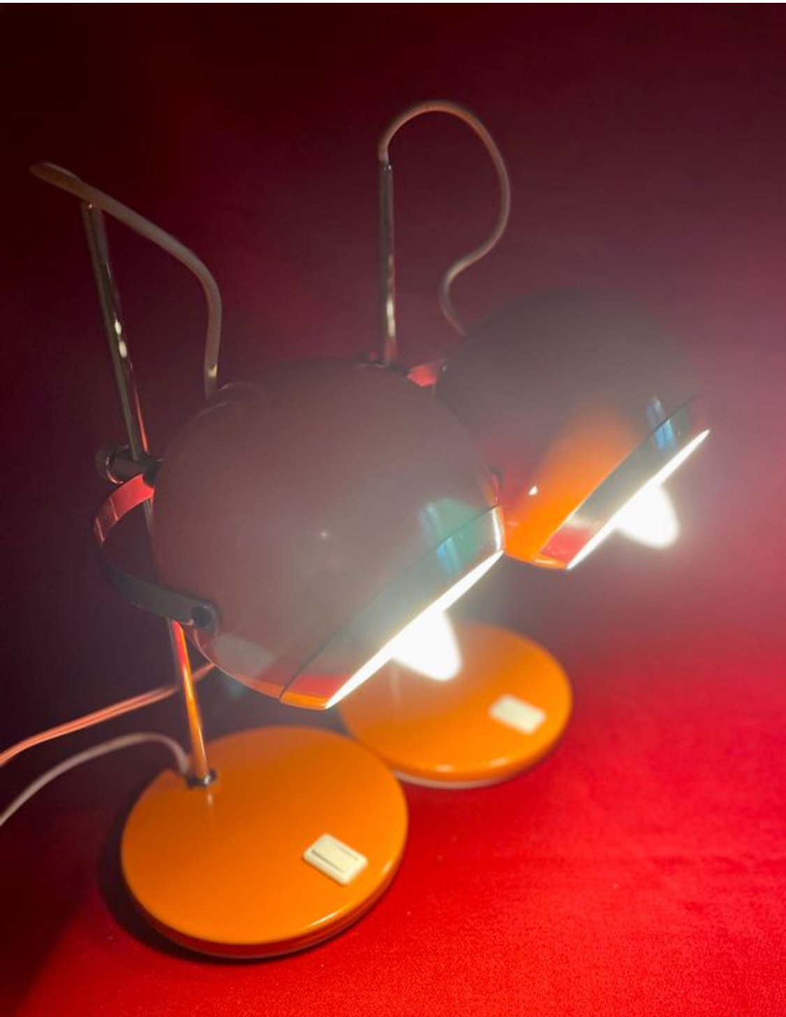 Paire de lampes Eye-Ball, "Aluminor", 1970 – Bild 4