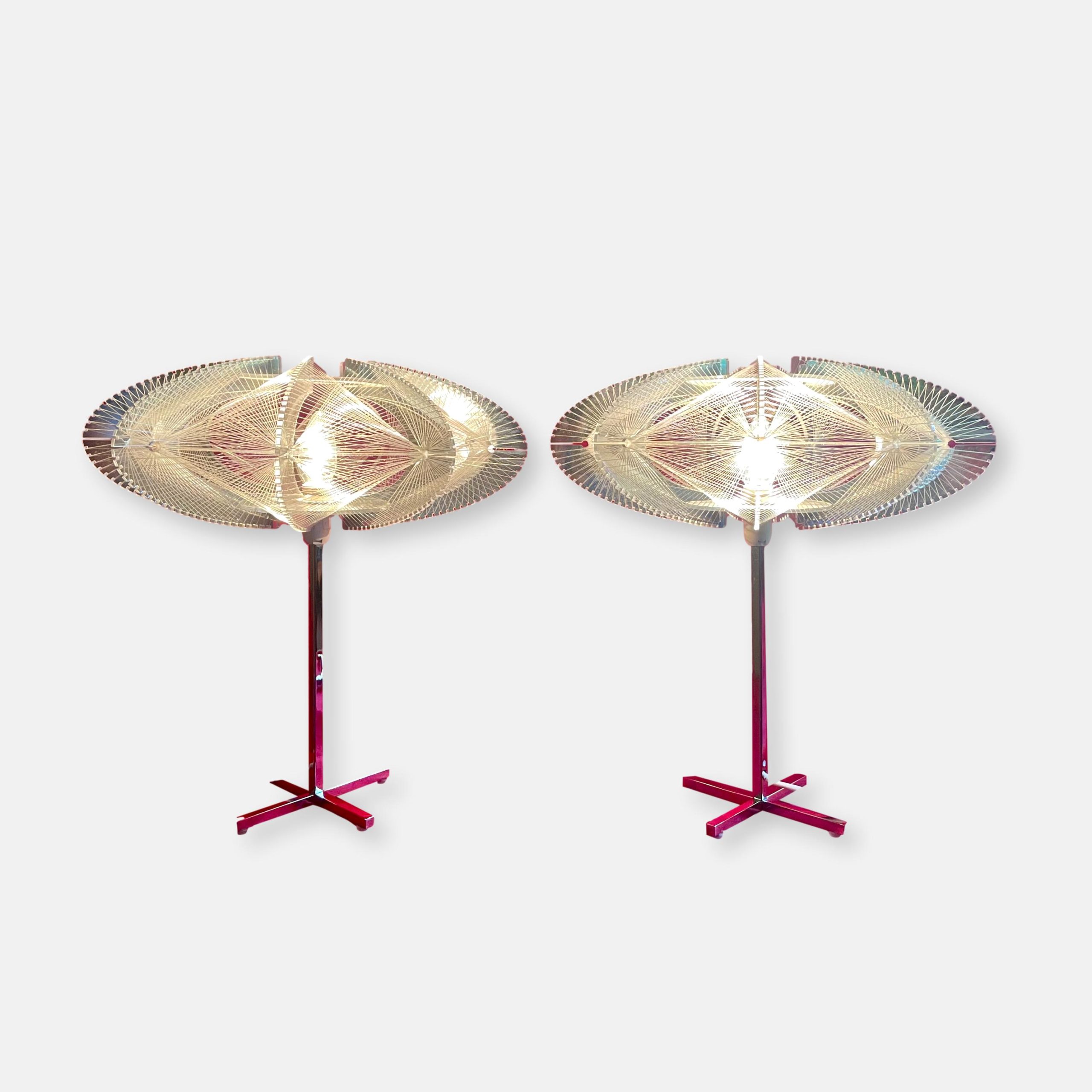 Paire de lampes, Space Age, Design Paul Secon, 1980