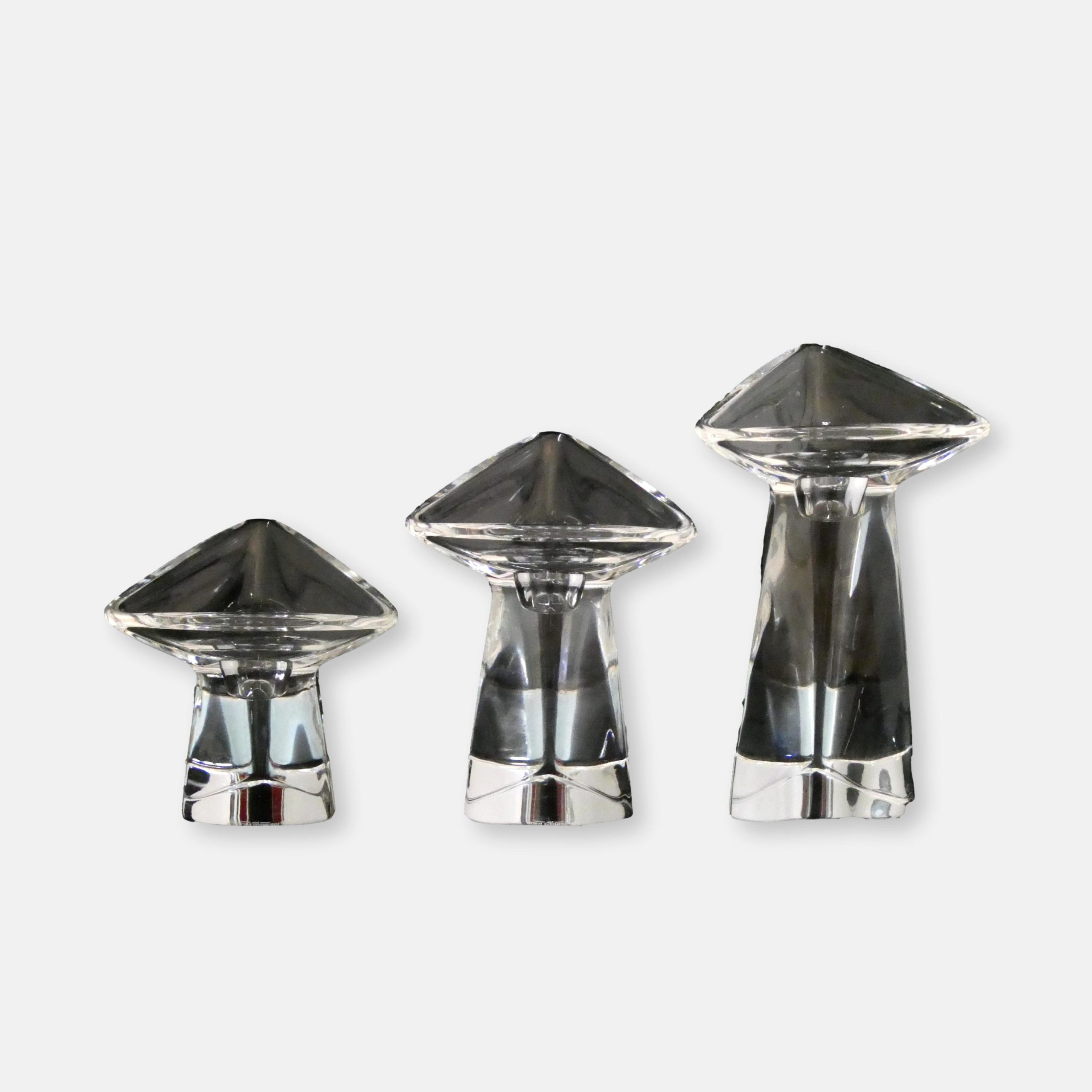 Set bougeoirs de Peter Muller pour Val St Lambert