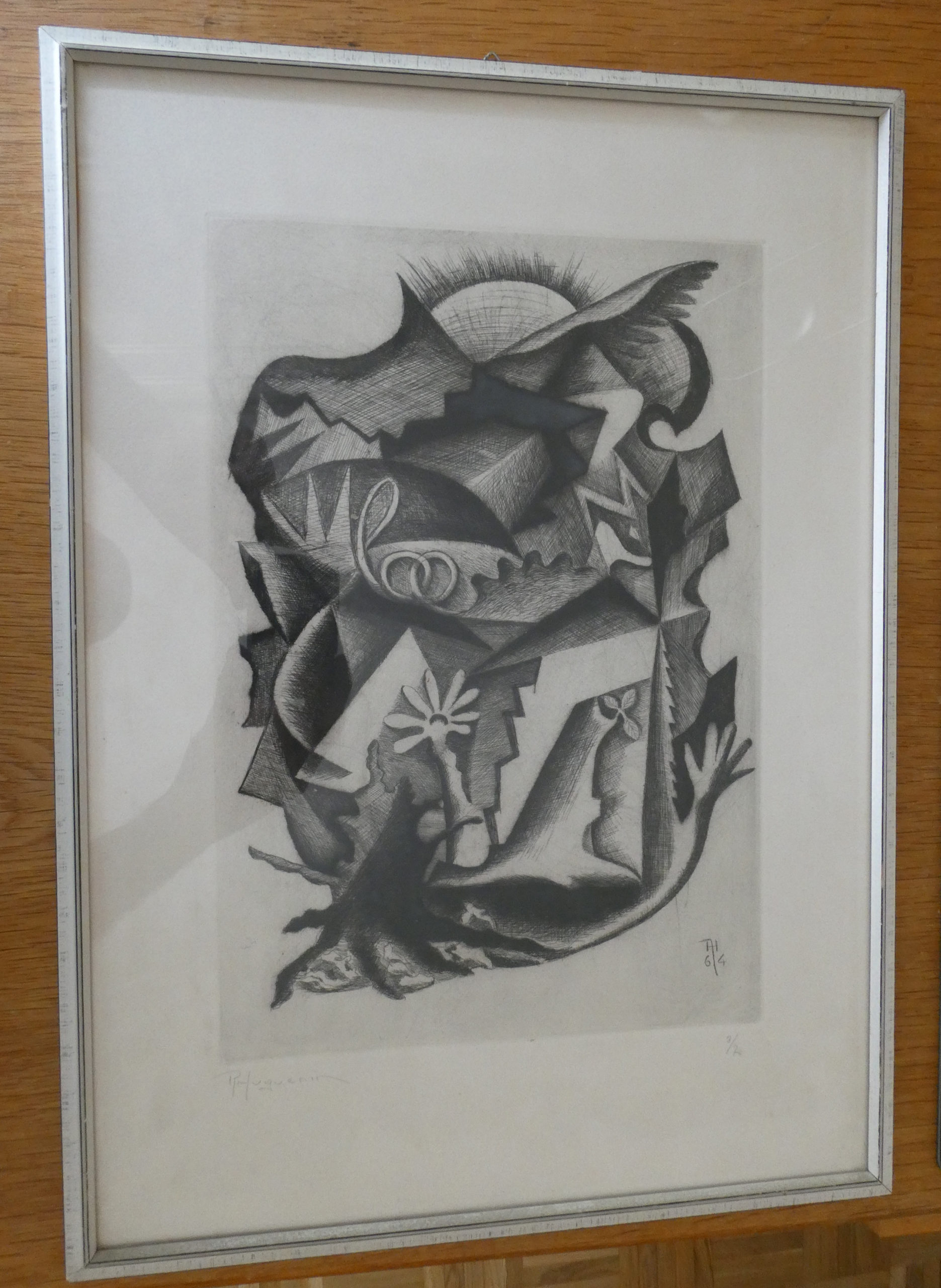 Gravure E/A eau forte de Roger Huguenin – Bild 7