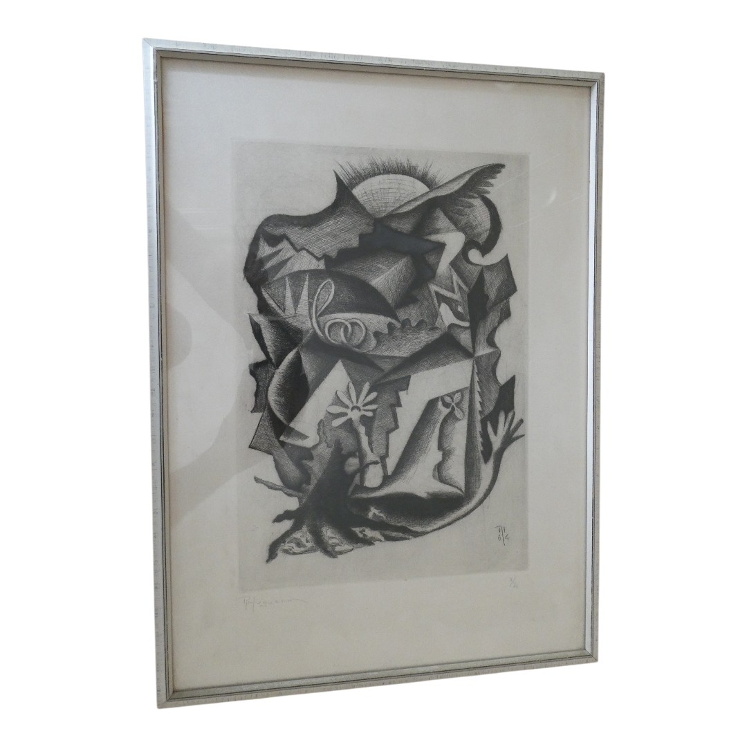 Gravure E/A eau forte de Roger Huguenin – Bild 2