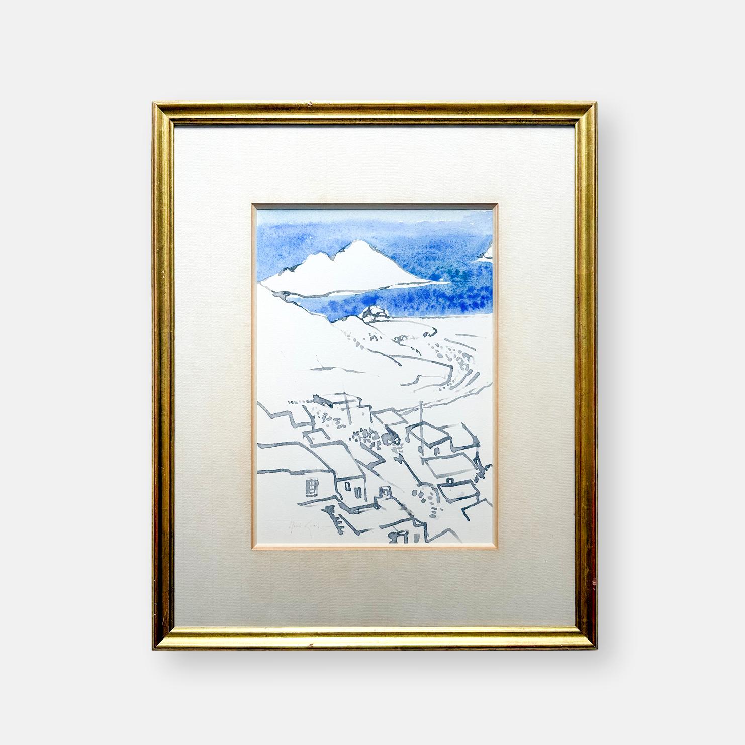 René Genis (1922-2024) aquarelle originale