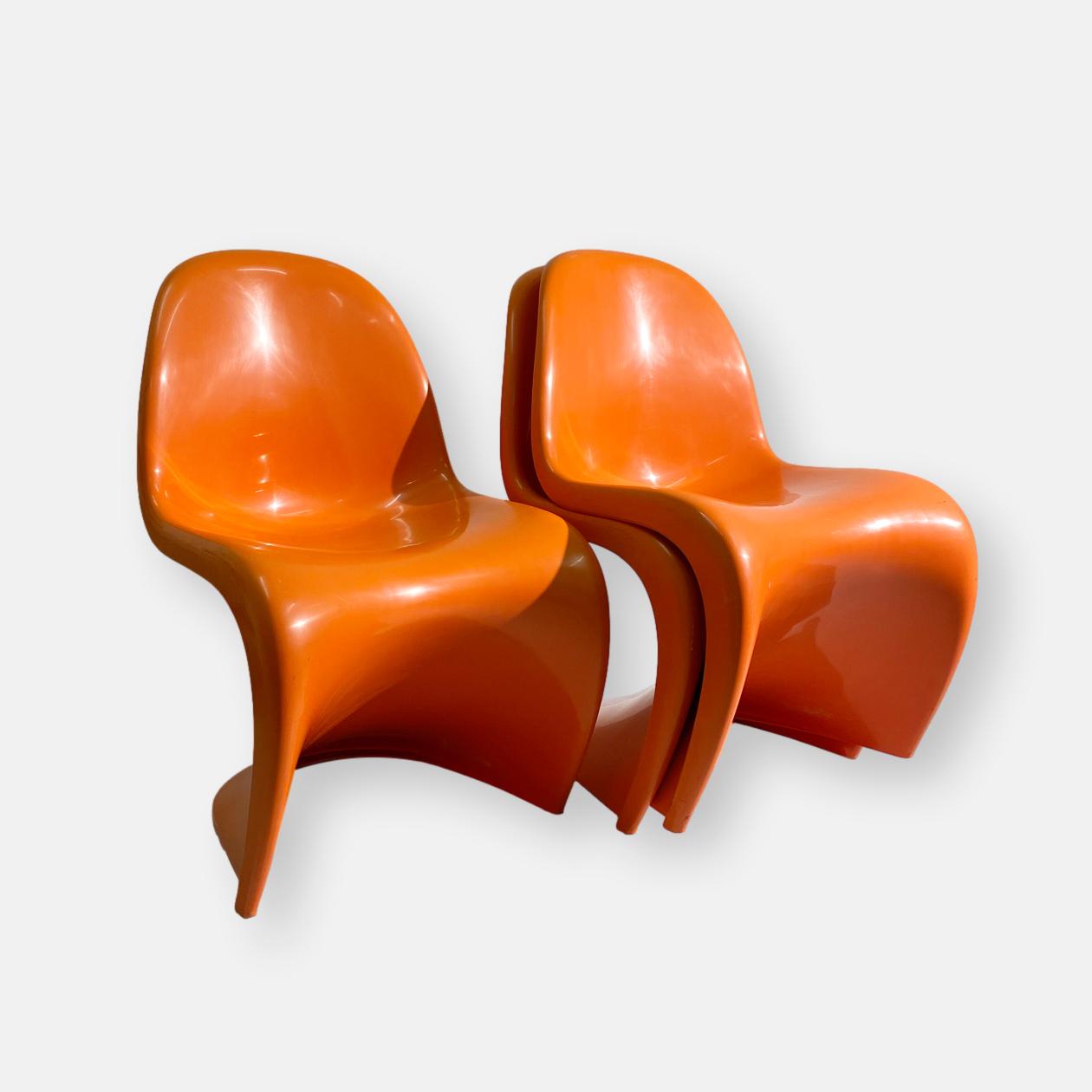 Lot de 4 chaises vintage « Panton Chair » Fehlbaum