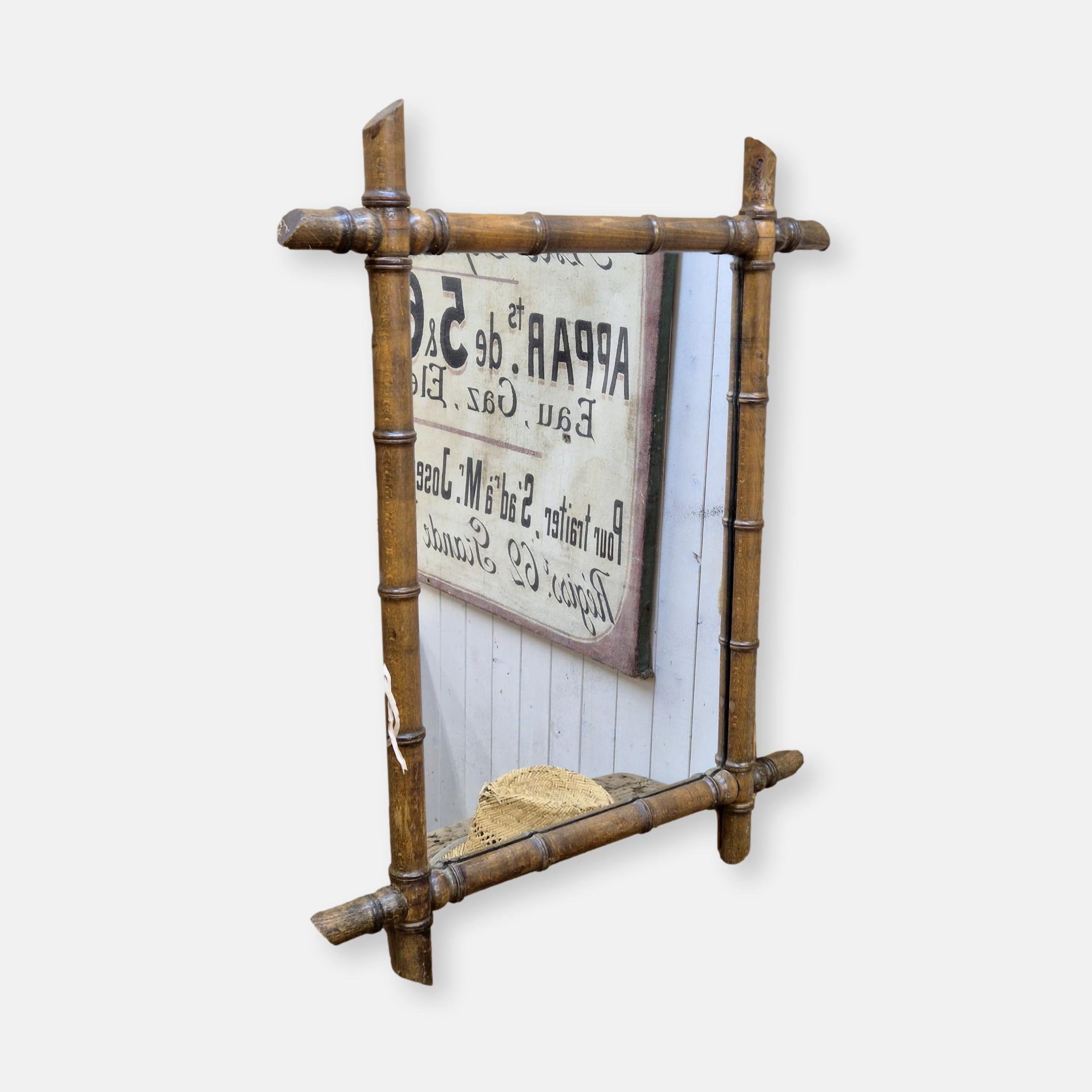 Ancien miroir bois