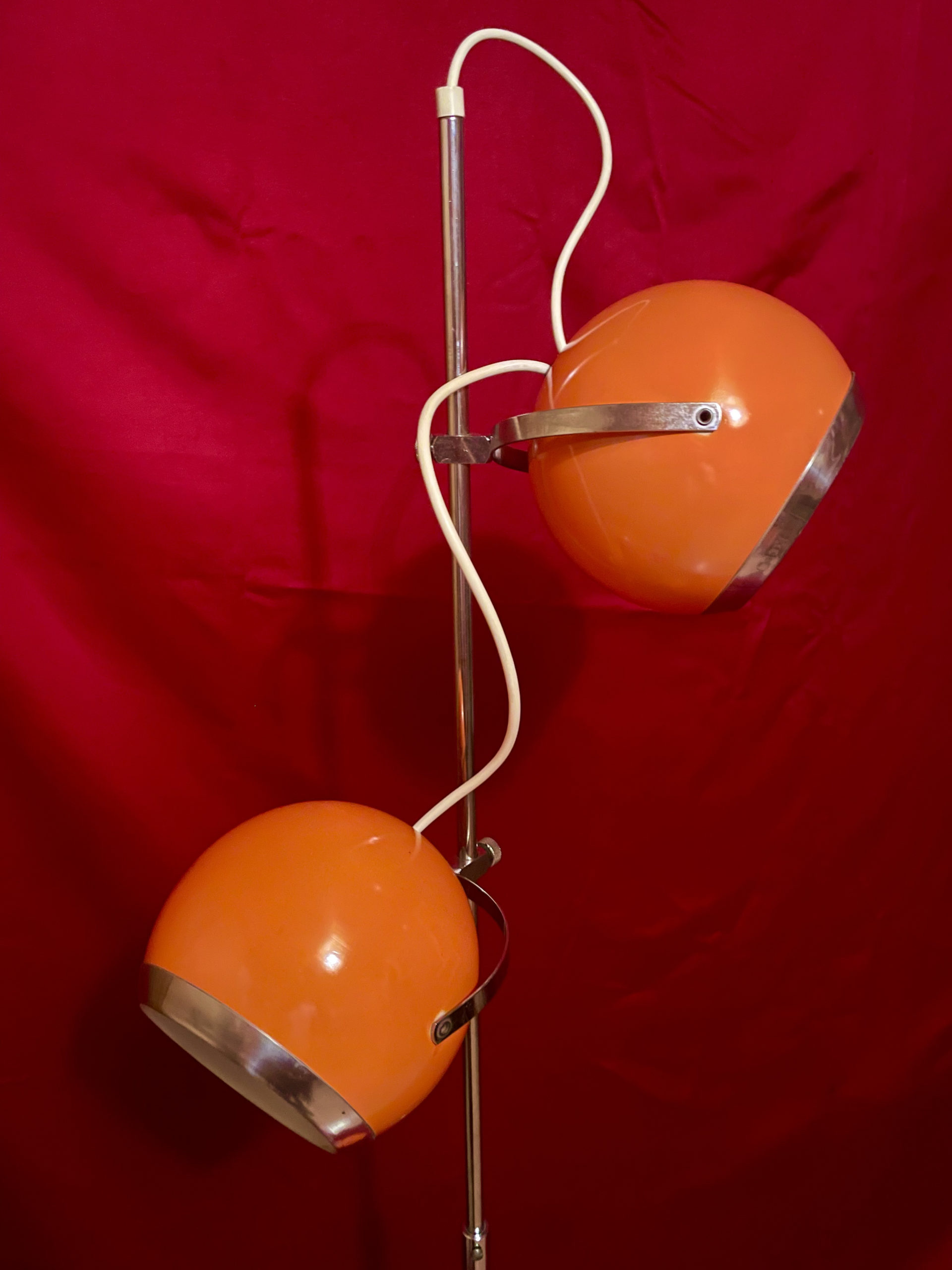 Lampadaire Eye-Ball orange années 70 – Image 6