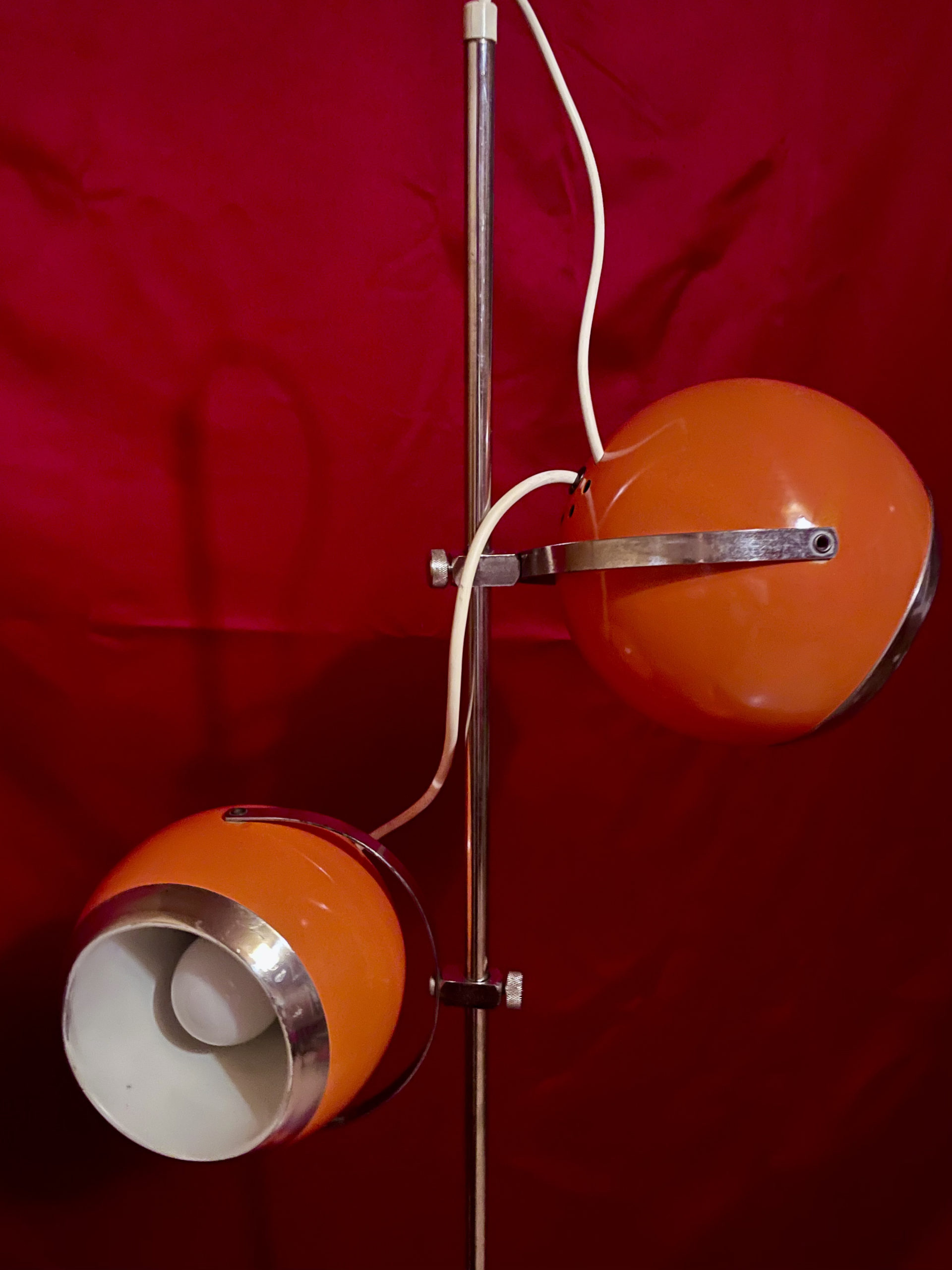 Lampadaire Eye-Ball orange années 70 – Image 7
