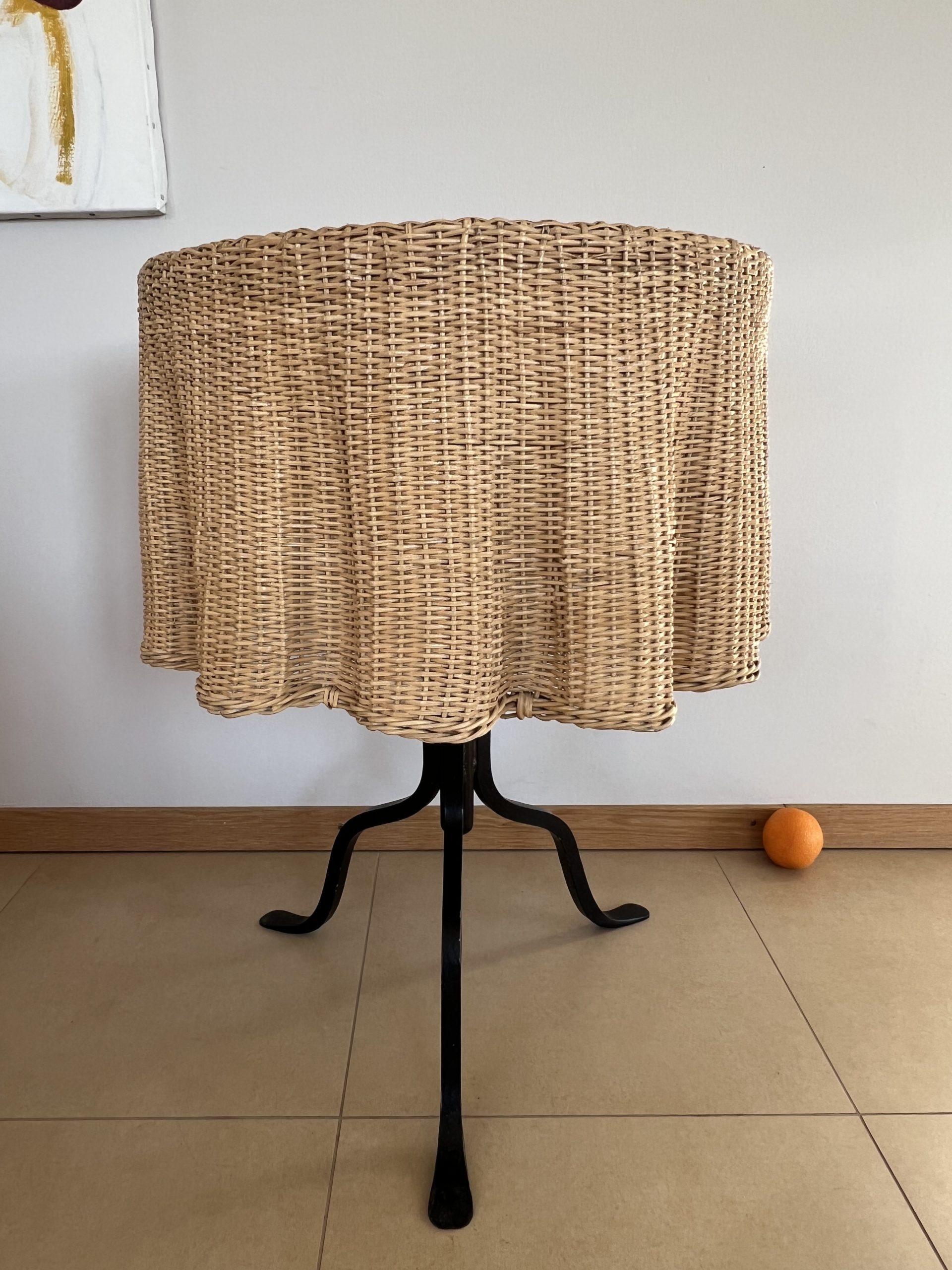 Table d’appoint « Ghost Table » en osier – France, années 70 – Image 2